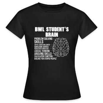 BWL Student's Brain - Frauen T-Shirt - Schwarz - Vorne - AI Model Female 172 dark (172cm)