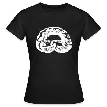 Bretzel vintage - T-shirt Femme - noir - Devant - AI Model Female 172 dark (172cm)