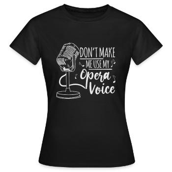 Opera Singer Opera Singer Singer Singer Gift - Women's T-Shirt - black - Front - AI Model Female 172 dark (172cm)