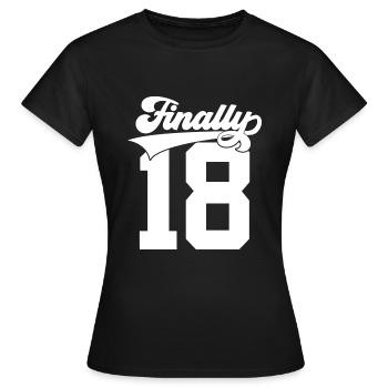 ENFIN 18 COLLÈGE 18ÈME ANNIVERSAIRE ENFIN 18 - T-shirt Femme - noir - Devant - AI Model Female 172 dark (172cm)