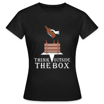 bier biergarten bierkasten trinkspruch - Frauen T-Shirt - Schwarz - Vorne - AI Model Female 172 dark (172cm)