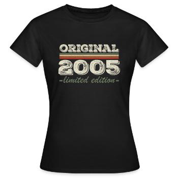 Légende depuis 2005 Né en 2005 Anniversaire 2005 - T-shirt Femme - noir - Devant - AI Model Female 172 dark (172cm)