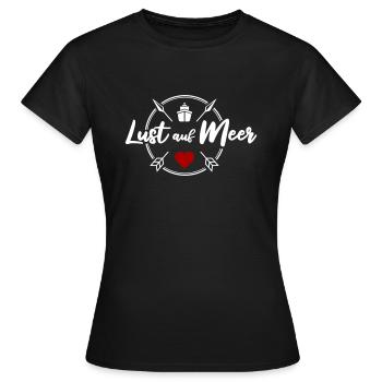 Lust auf Meer - Frauen T-Shirt - Schwarz - Vorne - AI Model Female 172 dark (172cm)