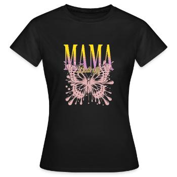 Mama Butterfly Splash - Women's T-Shirt - black - Front - AI Model Female 172 dark (172cm)