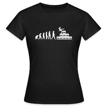 Défi de la caisse de lait : l’évolution du blanc - T-shirt Femme - noir - Devant - AI Model Female 172 dark (172cm)