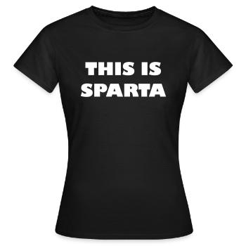 Ceci est Sparta - T-shirt Femme - noir - Devant - AI Model Female 172 dark (172cm)