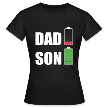DAD & SON - T-shirt Femme - noir - Devant - AI Model Female 172 dark (172cm)