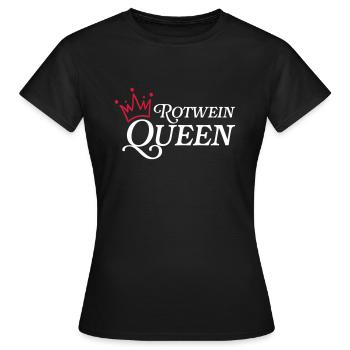 Rotwein Queen - Frauen T-Shirt - Schwarz - Vorne - AI Model Female 172 dark (172cm)
