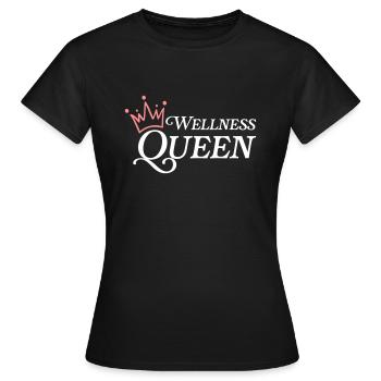 Wellness Queen - Frauen T-Shirt - Schwarz - Vorne - AI Model Female 172 dark (172cm)