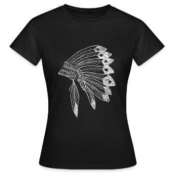 Indiens - T-shirt Femme - noir - Devant - AI Model Female 172 dark (172cm)