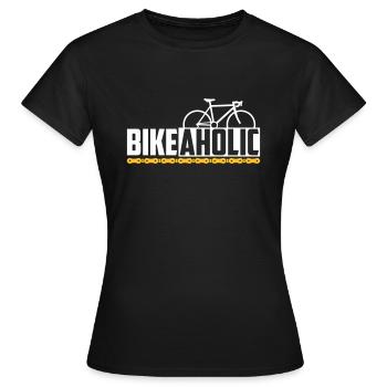 faire du vélo - T-shirt Femme - noir - Devant - AI Model Female 172 dark (172cm)
