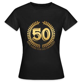 Mariage d'or - T-shirt Femme - noir - Devant - AI Model Female 172 dark (172cm)