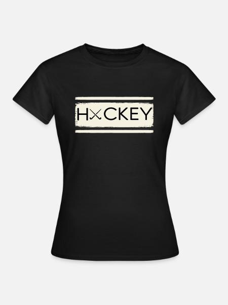Hockeyfan Feldhockey Hockey-merch Hockeyschläger - Frauen T-Shirt - Schwarz