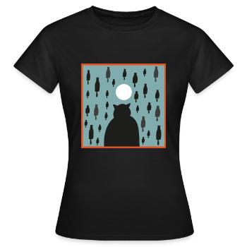 cats rain - Women's T-Shirt - black - Front - AI Model Female 172 dark (172cm)