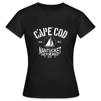 Cape Cod Nantucket - T-shirt Femme - noir - Devant - AI Model Female 172 dark (172cm)