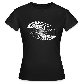 Gedrehte Strudel Spirale Planeten Formation - Frauen T-Shirt - Schwarz - Vorne - AI Model Female 172 dark (172cm)