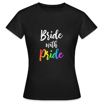 Mariée avec fierté - mariage homosexuel CSD LGBT - T-shirt Femme - noir - Devant - AI Model Female 172 dark (172cm)