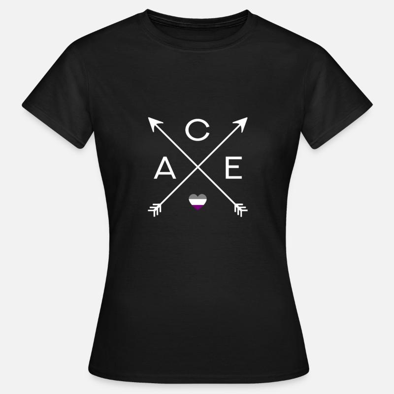 Ace Arrows - Asexual CSD Heart A-Pride Ace - Women's T-Shirt - black