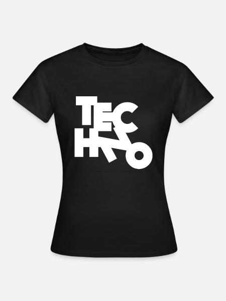 Techno - Frauen T-Shirt - Schwarz