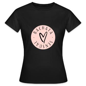 Bachata Sensual Circle - Frauen T-Shirt - Schwarz - Vorne - AI Model Female 172 dark (172cm)