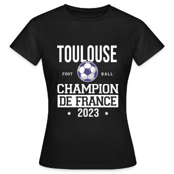 Cadeau foot joueur de foot parfait football - T-shirt Femme - noir - Devant - AI Model Female 172 dark (172cm)