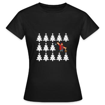 Anti Weihnachten - Frauen T-Shirt - Schwarz - Vorne - AI Model Female 172 dark (172cm)