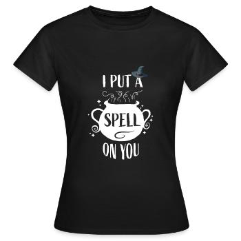 Je t'ai jeté un sort - T-shirt Femme - noir - Devant - AI Model Female 172 dark (172cm)
