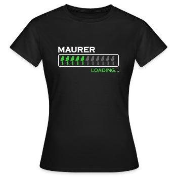 Maurer mauern Mörtel Maurermeister Maurerkelle - Frauen T-Shirt - Schwarz - Vorne - AI Model Female 172 dark (172cm)