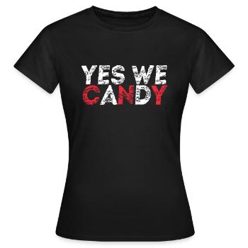 Yes We Candy Geschenkidee Süßigkeit lustig - Frauen T-Shirt - Schwarz - Vorne - AI Model Female 172 dark (172cm)
