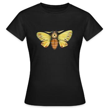Fett Motte - Frauen T-Shirt - Schwarz - Vorne - AI Model Female 172 dark (172cm)