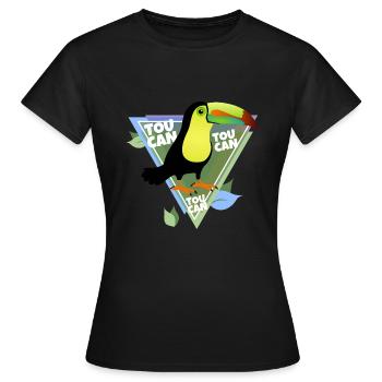 toucan - T-shirt Femme - noir - Devant - AI Model Female 172 dark (172cm)