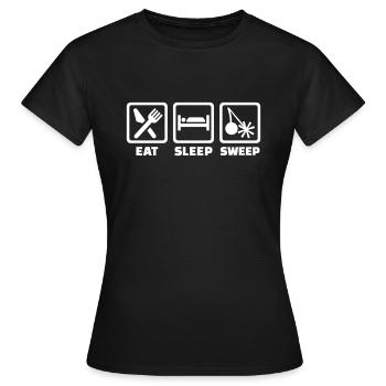 Schornsteinfeger - Frauen T-Shirt - Schwarz - Vorne - AI Model Female 172 dark (172cm)