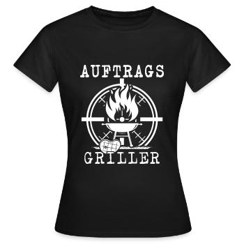 Grillen Auftragsgriller grillt BBQ Grillmaster - Frauen T-Shirt - Schwarz - Vorne - AI Model Female 172 dark (172cm)