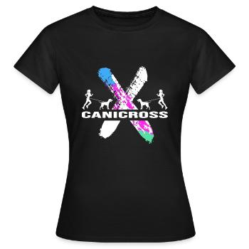 canicross dog sport dog training running with dog - Women's T-Shirt - black - Front - AI Model Female 172 dark (172cm)