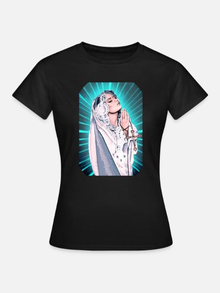 t-shirt Sainte Vierge Marie Madonna - T-shirt Femme - noir