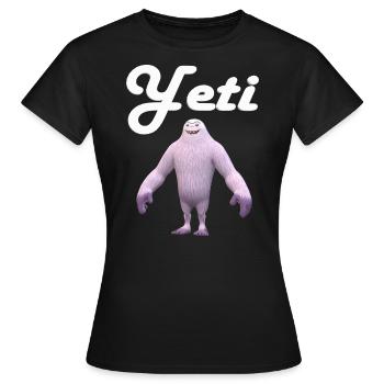 Yeti - Frauen T-Shirt - Schwarz - Vorne - AI Model Female 172 dark (172cm)