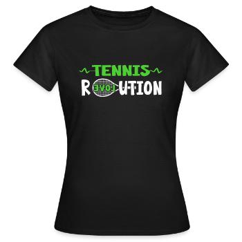 Balle de match de tennis raquette de tennis « tennis-love » - T-shirt Femme - noir - Devant - AI Model Female 172 dark (172cm)