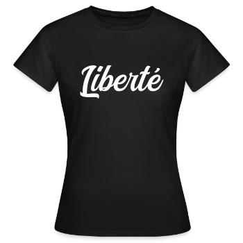 Liberté - T-shirt Femme - noir - Devant - AI Model Female 172 dark (172cm)