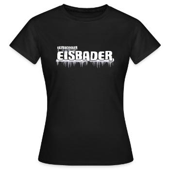 Eisbader cooler Winterschwimmer im Frost - Frauen T-Shirt - Schwarz - Vorne - AI Model Female 172 dark (172cm)