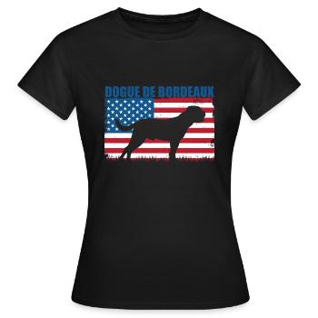 Dogue de Bordeaux - T-shirt Femme - noir - Devant - AI Model Female 172 dark (172cm)