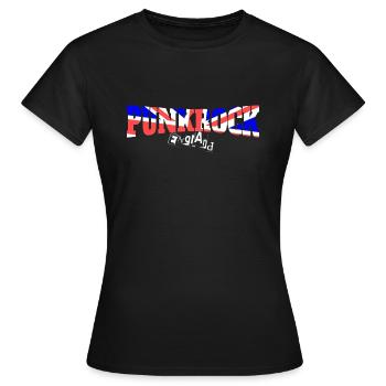 Punkrock England - Frauen T-Shirt - Schwarz - Vorne - AI Model Female 172 dark (172cm)