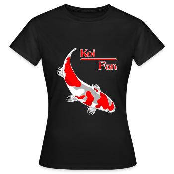 Koi - carpe - poisson - T-shirt Femme - noir - Devant - AI Model Female 172 dark (172cm)