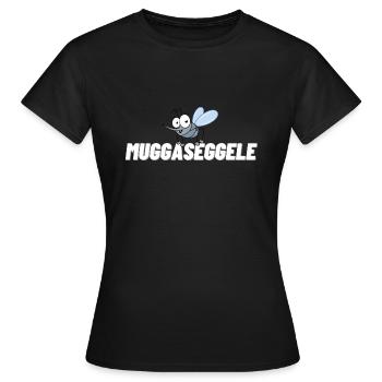 Muggaseggele Schwaben Schwoba Schwäbische Sprüche - Frauen T-Shirt - Schwarz - Vorne - AI Model Female 172 dark (172cm)