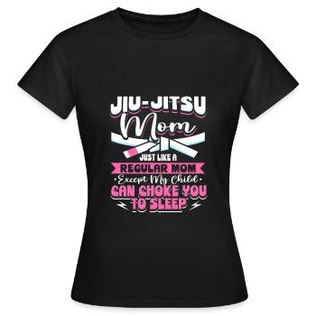 Jiu Jitsu Mom Self Defense Design - Women's T-Shirt - black - Front - AI Model Female 172 dark (172cm)