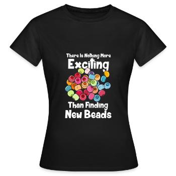 Begeisterung Für Neue Perlen Perlenstickerei - Frauen T-Shirt - Schwarz - Vorne - AI Model Female 172 dark (172cm)