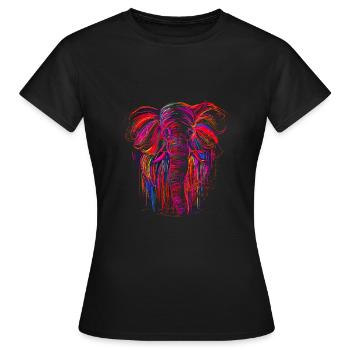 Elephant style - Women's T-Shirt - black - Front - AI Model Female 172 dark (172cm)