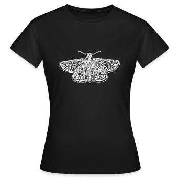 Eleganter Vintage Falter - Frauen T-Shirt - Schwarz - Vorne - AI Model Female 172 dark (172cm)