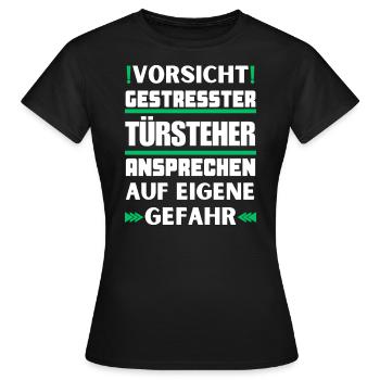 Ne parlez pas à un videur stressé ! - T-shirt Femme - noir - Devant - AI Model Female 172 dark (172cm)