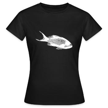 Vintage Korallenrifffisch im Korallenriff - Frauen T-Shirt - Schwarz - Vorne - AI Model Female 172 dark (172cm)