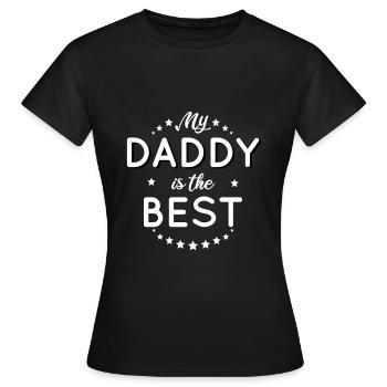Papa - Mein Papa ist der Beste - Frauen T-Shirt - Schwarz - Vorne - AI Model Female 172 dark (172cm)